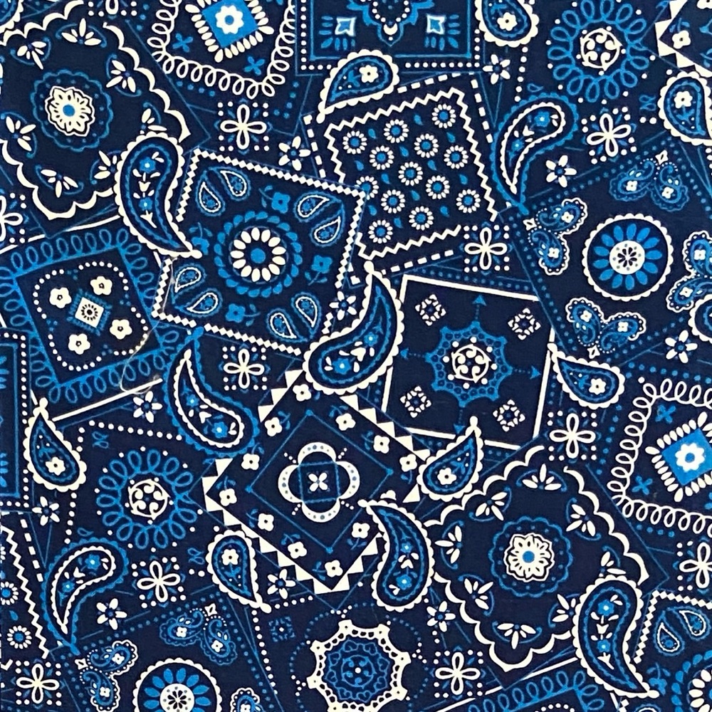 Fabric / Material - Rodeo Dreams - Blue Bandana - Robert Kaufman - 2014 - washed